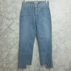 detail light wash high waist  jean [AA27]